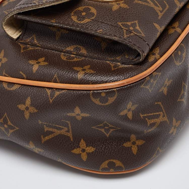 Pre Owned Louis Vuitton Brown Monogram Canvas Hudson GM Bag