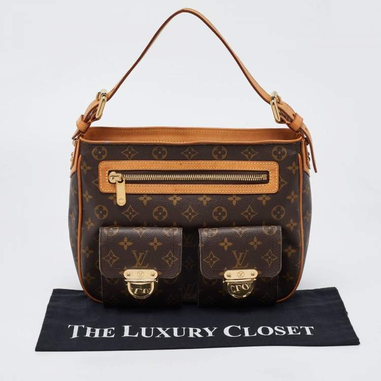 Pre Owned Louis Vuitton Brown Monogram Canvas Hudson GM Bag