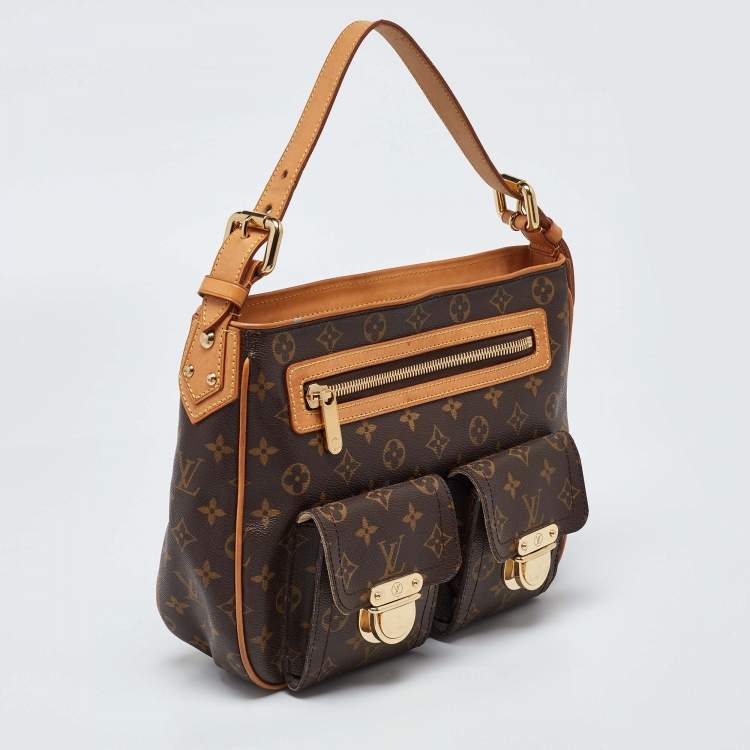 Pre Owned Louis Vuitton Brown Monogram Canvas Hudson GM Bag
