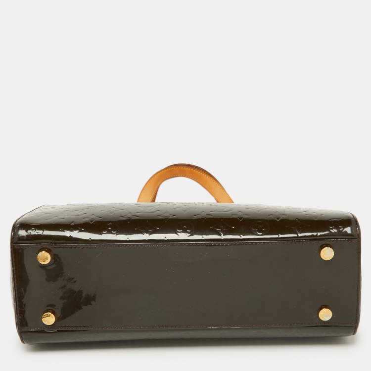 Pre Owned Louis Vuitton Vert Bronze Monogram Vernis Brea GM Bag