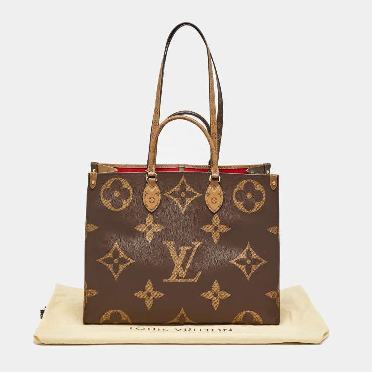 Pre Owned Louis Vuitton Monogram Reverse Giant Canvas OnTheGo GM Bag