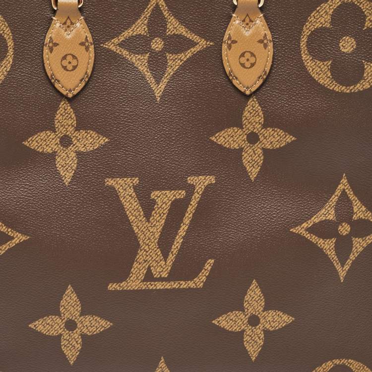 Pre Owned Louis Vuitton Monogram Reverse Giant Canvas OnTheGo GM Bag