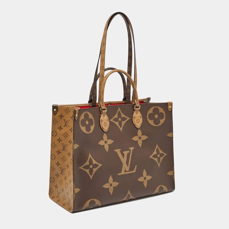 Pre Owned Louis Vuitton Monogram Reverse Giant Canvas OnTheGo GM Bag