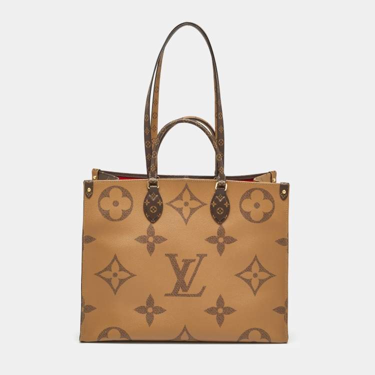 Pre Owned Louis Vuitton Monogram Reverse Giant Canvas OnTheGo GM Bag