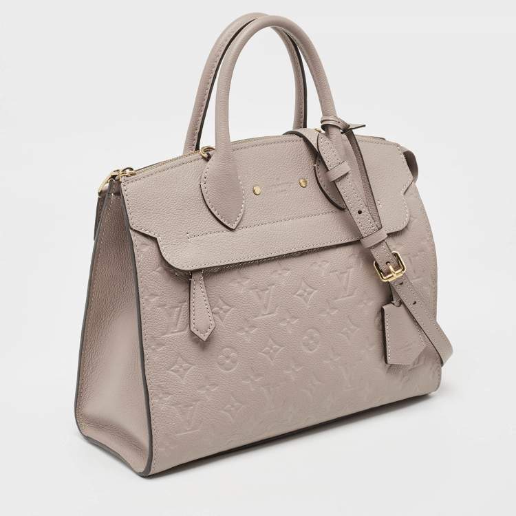 Pre Owned Louis Vuitton Beige Monogram Empreinte Leather Pont Neuf MM Bag