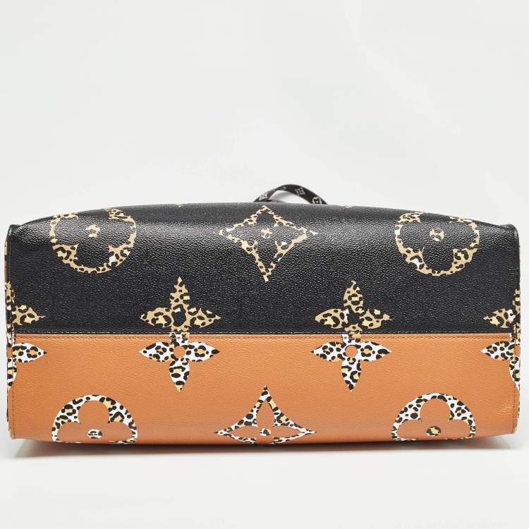 Pre Owned Louis Vuitton Black Monogram Giant Jungle Canvas Onthego GM Bag