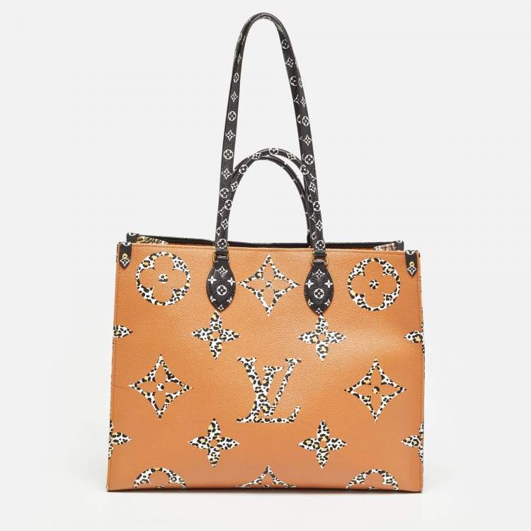 Pre Owned Louis Vuitton Black Monogram Giant Jungle Canvas Onthego GM Bag