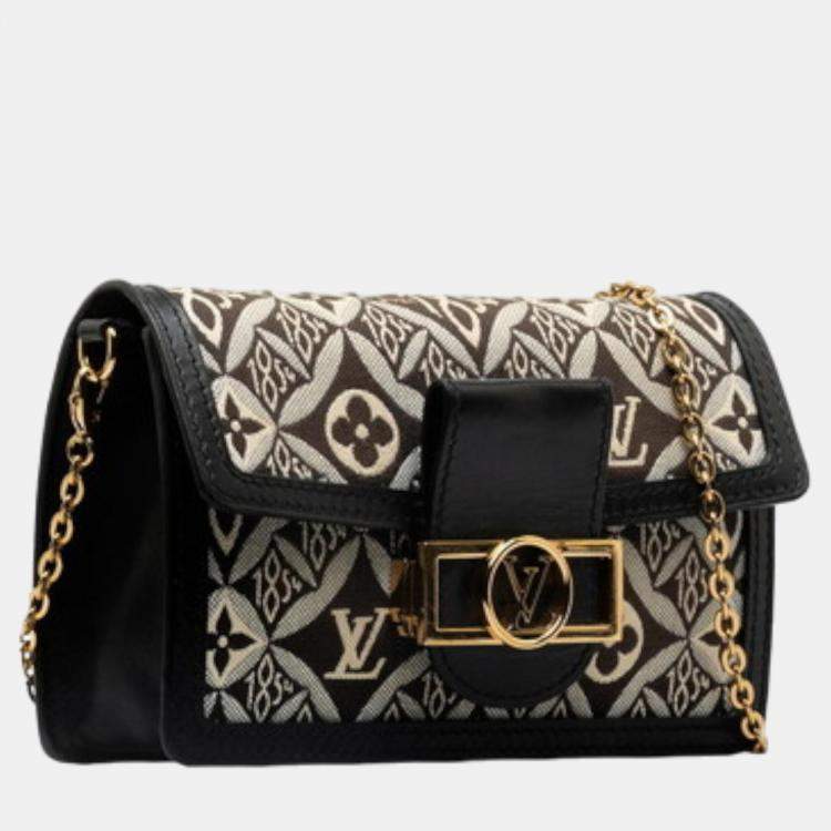 Pre Owned Louis Vuitton Black Monogram Canvas Mini Since 1854 Dauphine Shoulder Bag