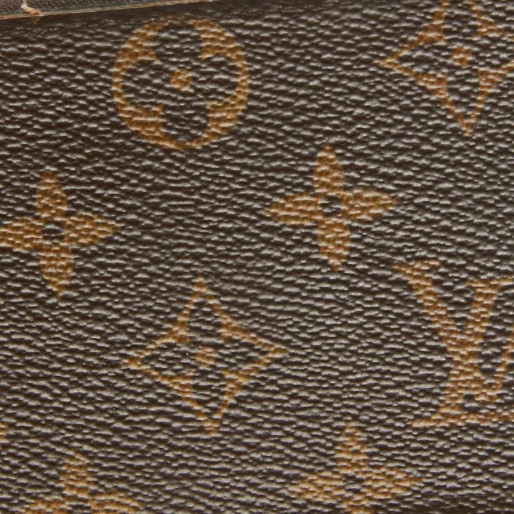 Pre Owned Louis Vuitton Rose Ballerine Monogram Canvas Clémence Wallet