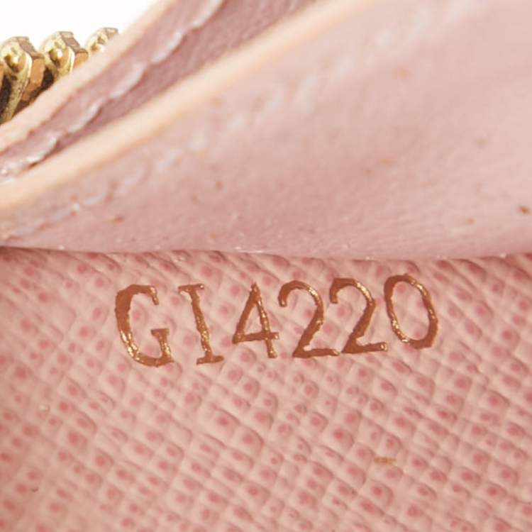 Pre Owned Louis Vuitton Rose Ballerine Monogram Canvas Clémence Wallet