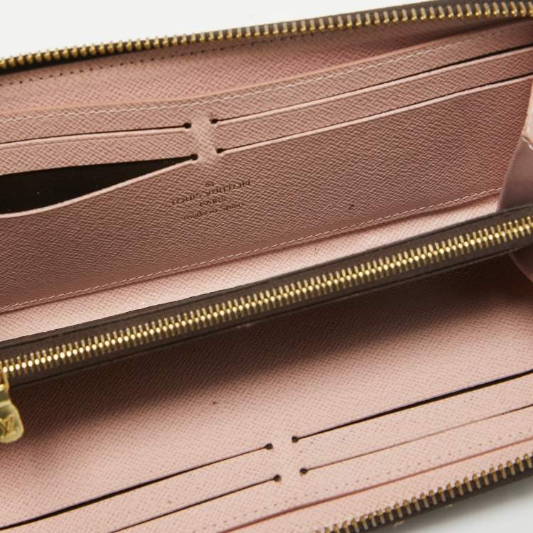 Pre Owned Louis Vuitton Rose Ballerine Monogram Canvas Clémence Wallet