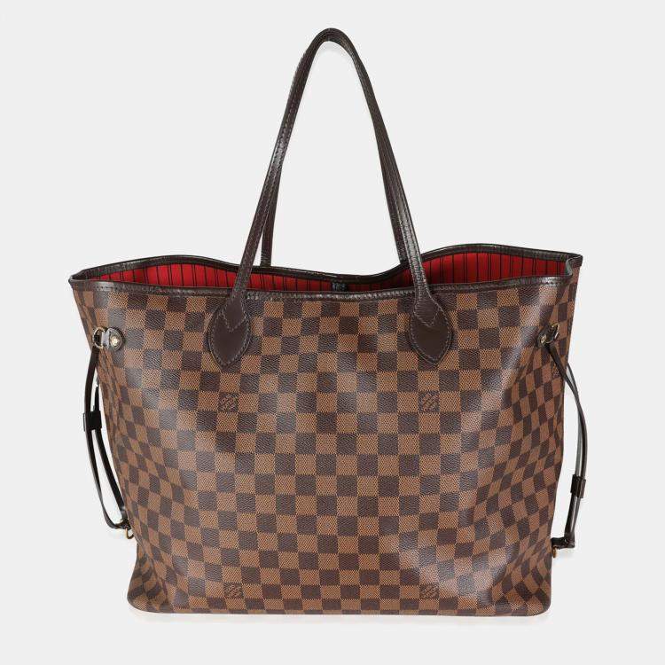 Louis Vuitton Brown Damier Ebene Canvas Neverfull GM Tote Bag Louis Vuitton TLC