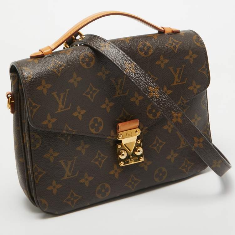 Pre Owned Louis Vuitton Monogram Canvas Pochette Metis Bag