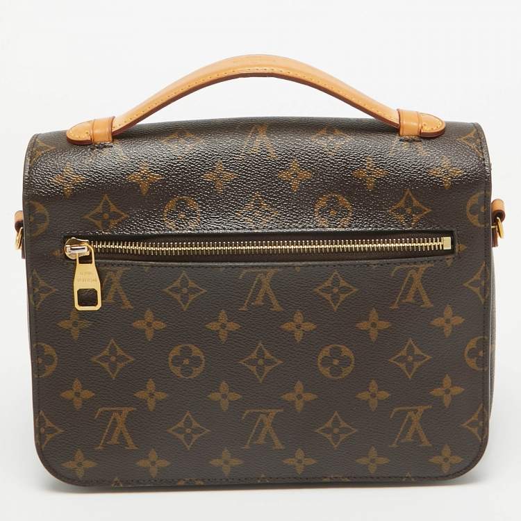 Pre Owned Louis Vuitton Monogram Canvas Pochette Metis Bag