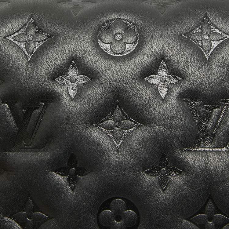 Pre Owned Louis Vuitton Black Monogram Leather Coussin Pochette Bag