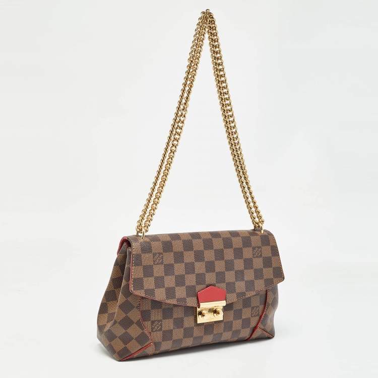 Pre Owned Louis Vuitton Cerise Damier Ebene Canvas Caissa Bag