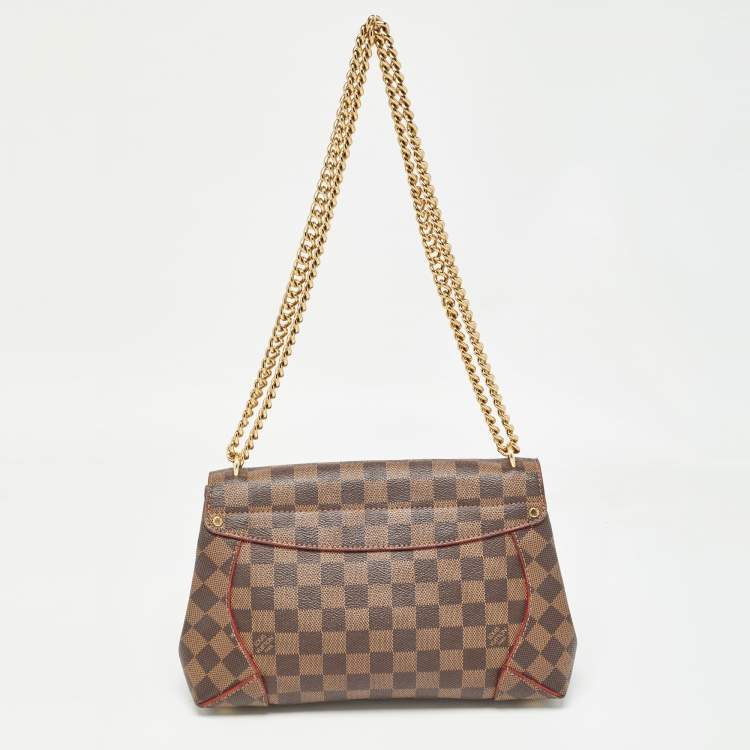 Pre Owned Louis Vuitton Cerise Damier Ebene Canvas Caissa Bag