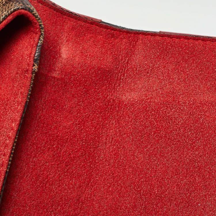 Pre Owned Louis Vuitton Cerise Damier Ebene Canvas Caissa Bag
