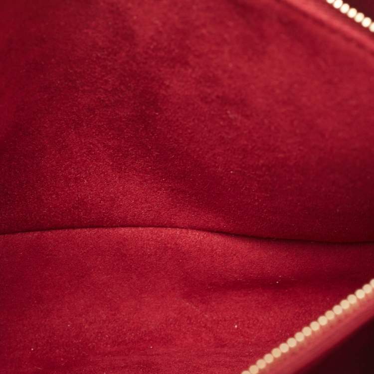 Pre Owned Louis Vuitton Soft Rose Pink Monogram Embossed Leather Coussin PM Bag