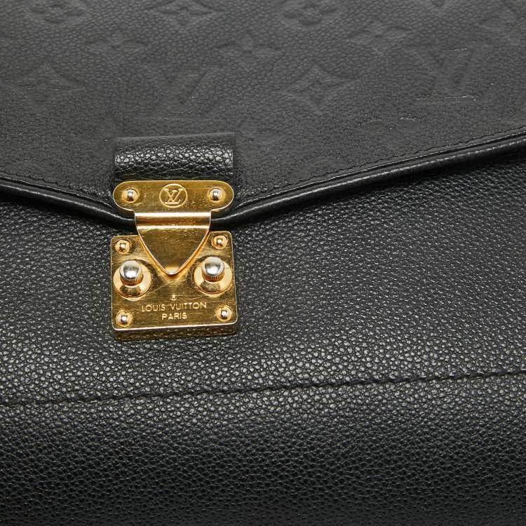 Pre Owned Louis Vuitton Black Monogram Empreinte Leather St Germain MM Bag