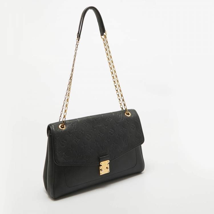 Pre Owned Louis Vuitton Black Monogram Empreinte Leather St Germain MM Bag