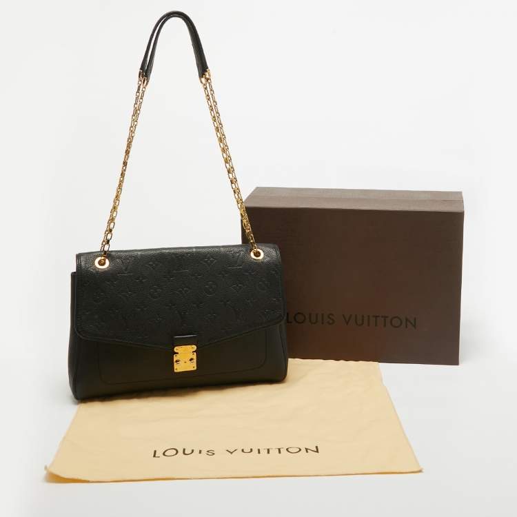 Pre Owned Louis Vuitton Black Monogram Empreinte Leather St Germain MM Bag