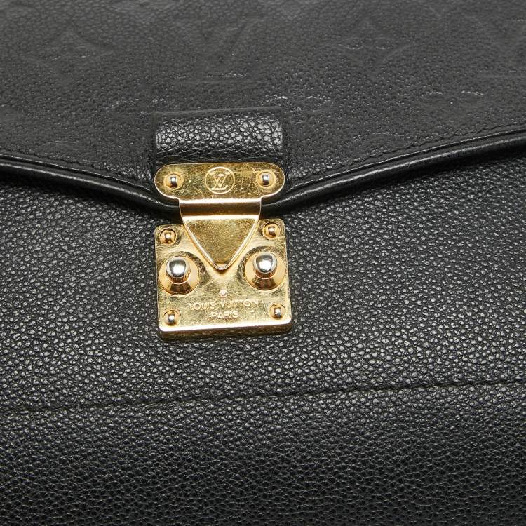 Pre Owned Louis Vuitton Black Monogram Empreinte Leather St Germain MM Bag