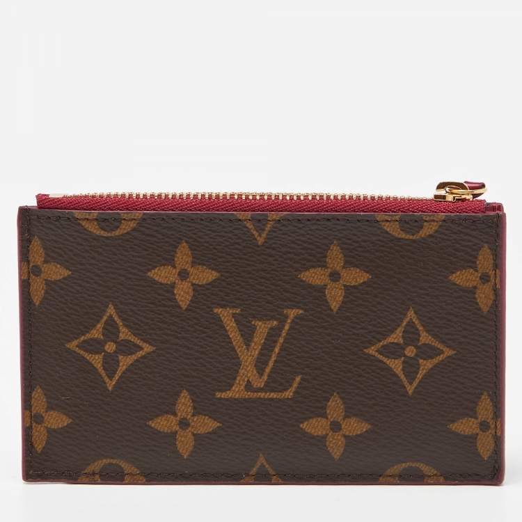 Pre Owned Louis Vuitton Monogram Canvas Zipped Card Holder