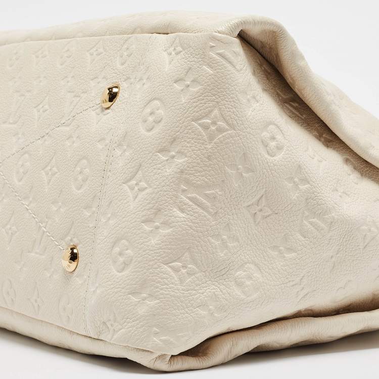 Pre Owned Louis Vuitton Neige Monogram Empreinte Leather Artsy MM Bag