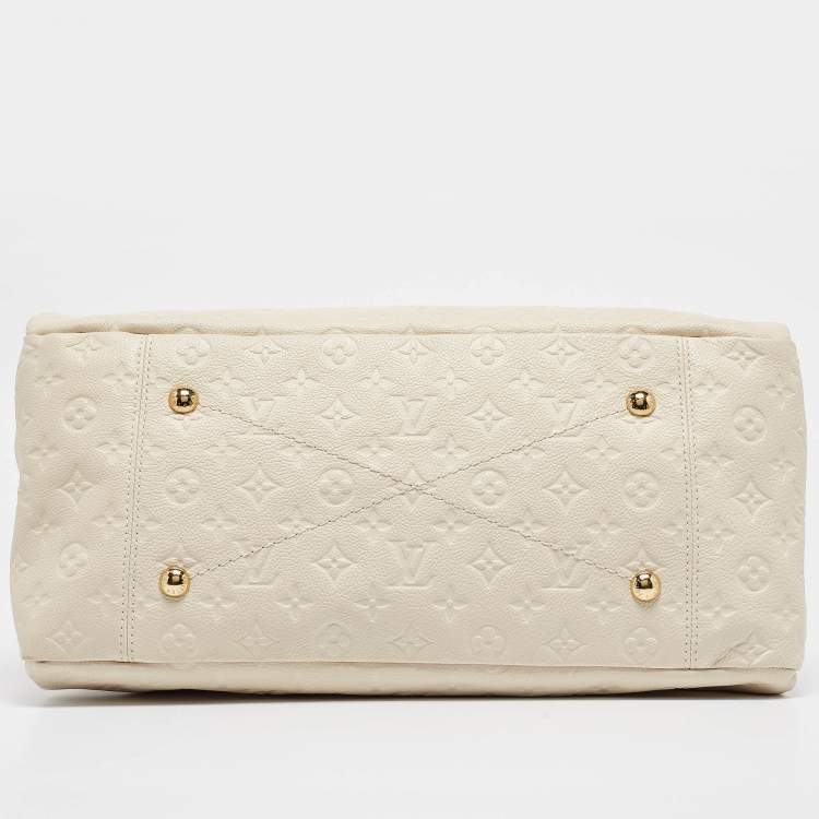 Pre Owned Louis Vuitton Neige Monogram Empreinte Leather Artsy MM Bag