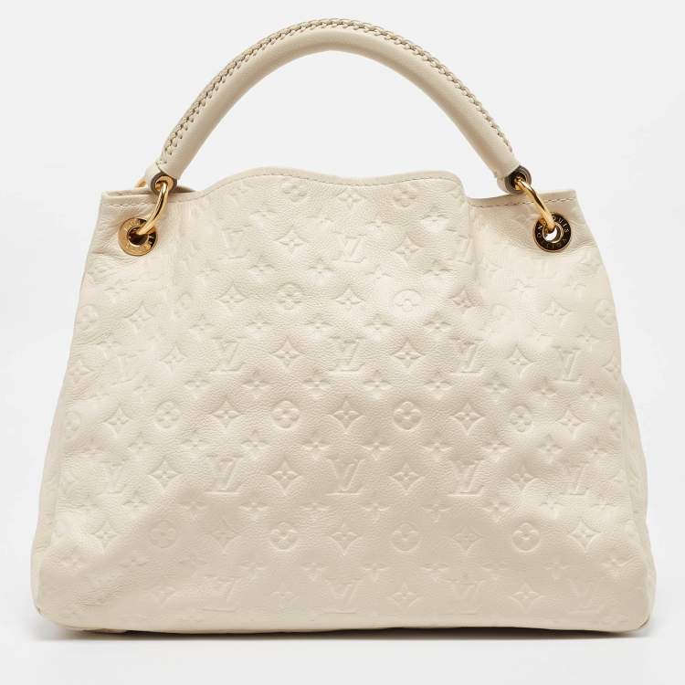 Pre Owned Louis Vuitton Neige Monogram Empreinte Leather Artsy MM Bag