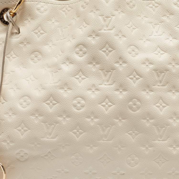 Pre Owned Louis Vuitton Neige Monogram Empreinte Leather Artsy MM Bag