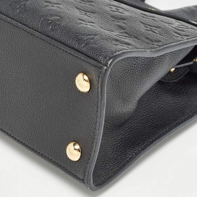 Pre Owned Louis Vuitton Black Monogram Empreinte Leather Pont Neuf MM Bag