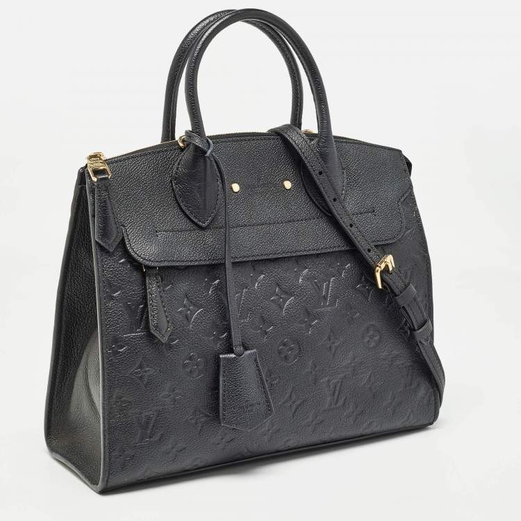 Pre Owned Louis Vuitton Black Monogram Empreinte Leather Pont Neuf MM Bag
