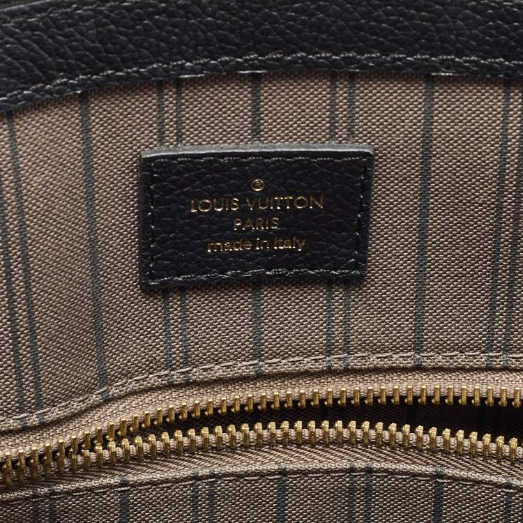 Pre Owned Louis Vuitton Black Monogram Empreinte Leather Pont Neuf MM Bag