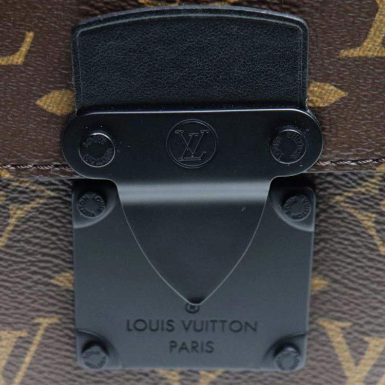 Pre Owned Louis Vuitton Macassar Monogram Canvas S Lock Vertical Wearable Wallet 