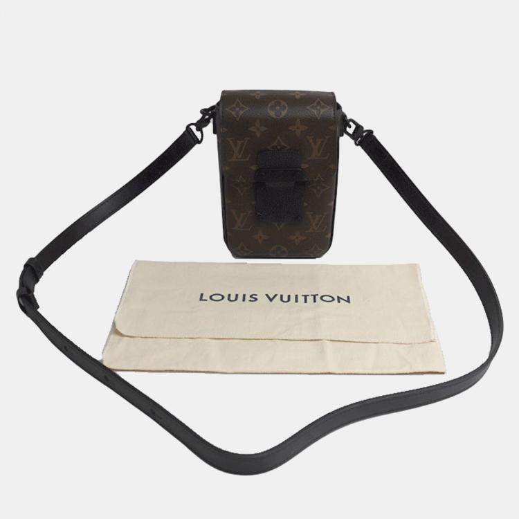 Pre Owned Louis Vuitton Macassar Monogram Canvas S Lock Vertical Wearable Wallet 