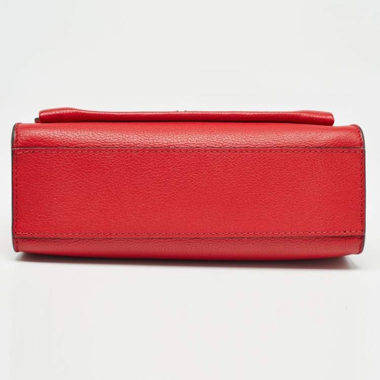 Pre Owned Louis Vuitton Red Leather My Lockme BB Bag