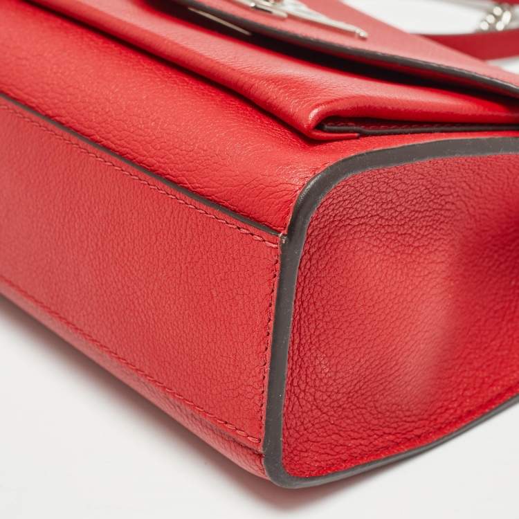 Pre Owned Louis Vuitton Red Leather My Lockme BB Bag