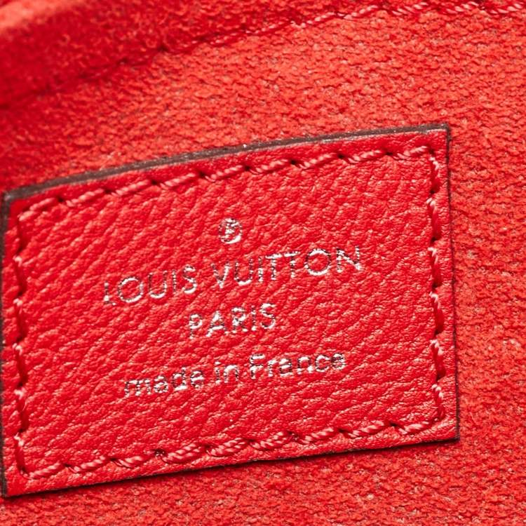 Pre Owned Louis Vuitton Red Leather My Lockme BB Bag