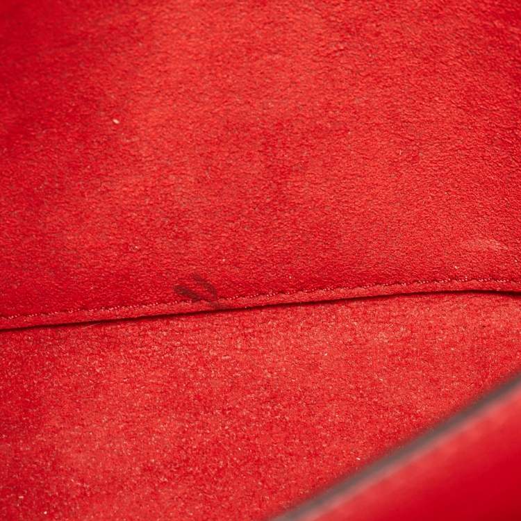 Pre Owned Louis Vuitton Red Leather My Lockme BB Bag