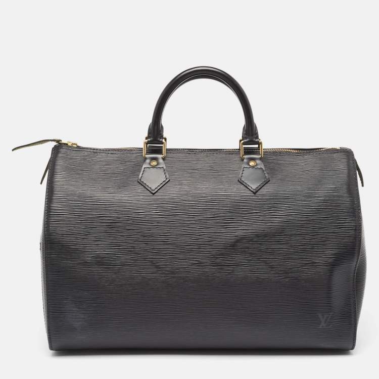 Pre Owned Louis Vuitton Black Epi Leather Speedy 35 Bag