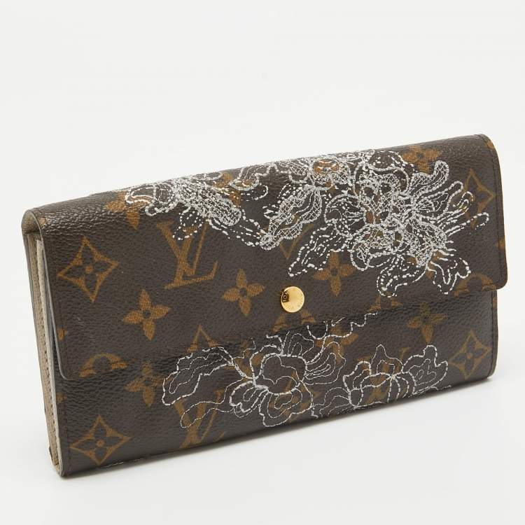 Pre Owned Louis Vuitton Monogram Canvas Dentelle Sarah Wallet 