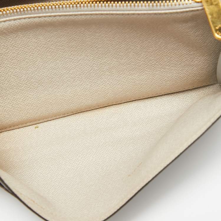 Pre Owned Louis Vuitton Monogram Canvas Dentelle Sarah Wallet 