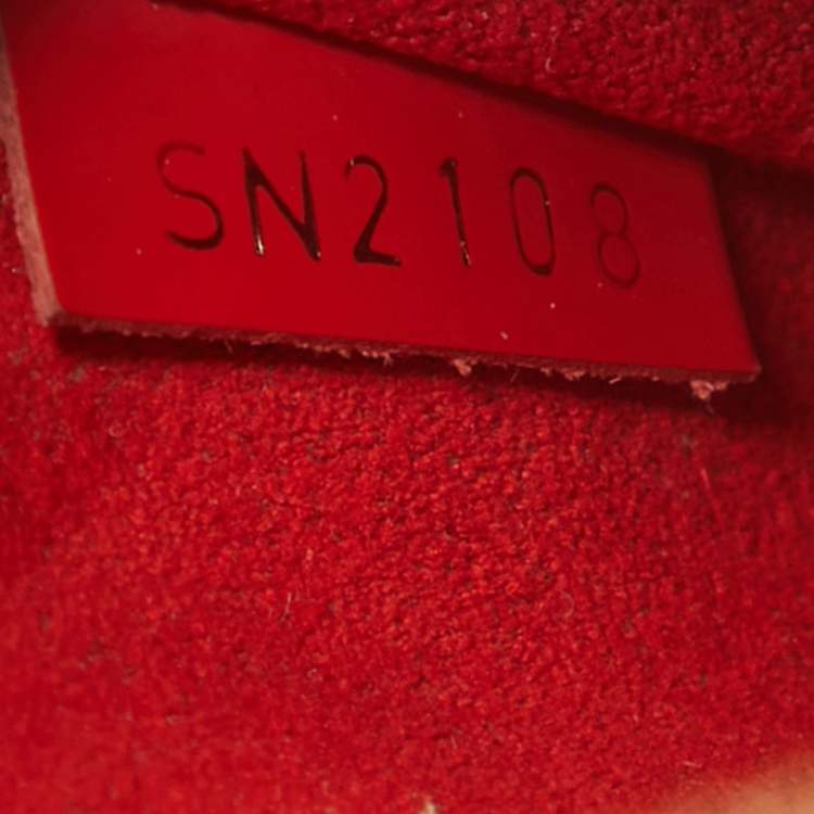 Pre Owned Louis Vuitton Red Epi Leather Mini Alma Bag