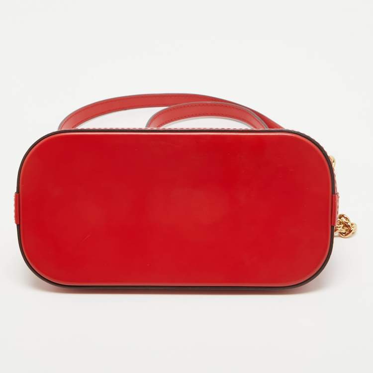 Pre Owned Louis Vuitton Red Epi Leather Mini Alma Bag