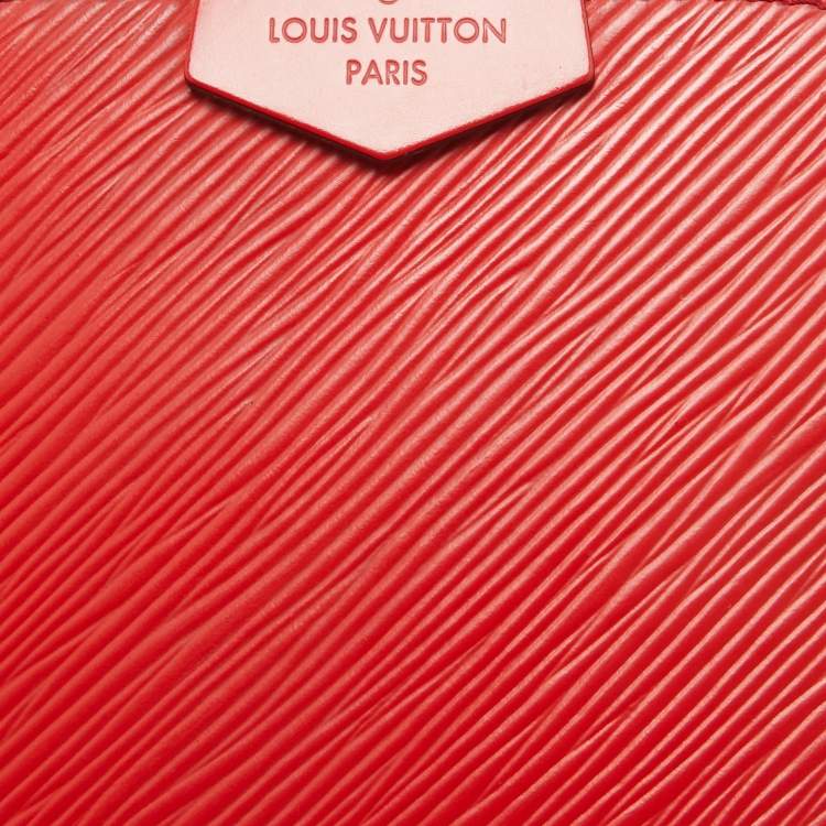 Pre Owned Louis Vuitton Red Epi Leather Mini Alma Bag
