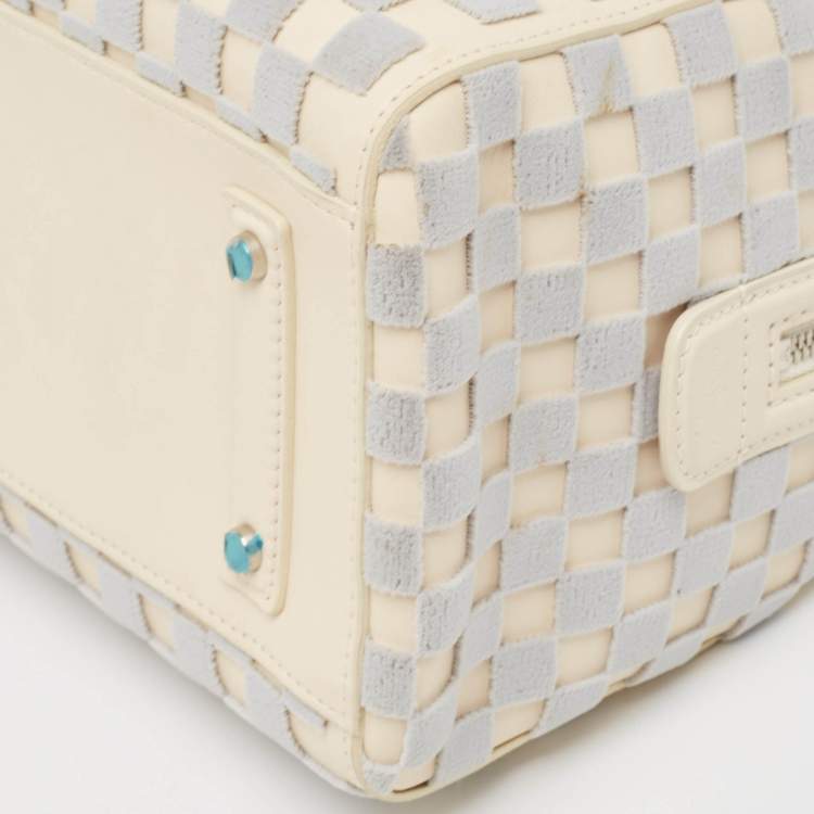 Pre Owned Louis Vuitton Off White/Grey Damier Cubic Speedy Cube PM Bag