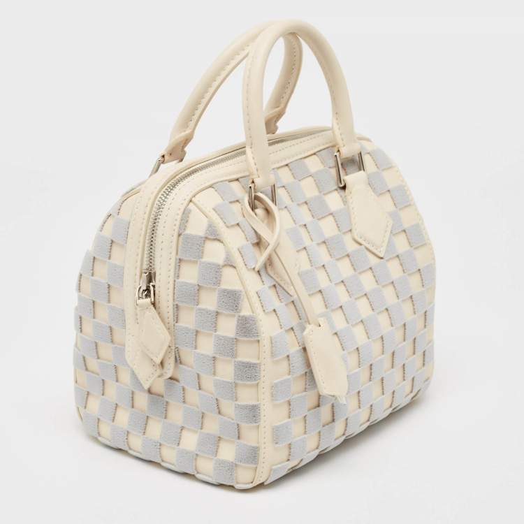 Pre Owned Louis Vuitton Off White/Grey Damier Cubic Speedy Cube PM Bag