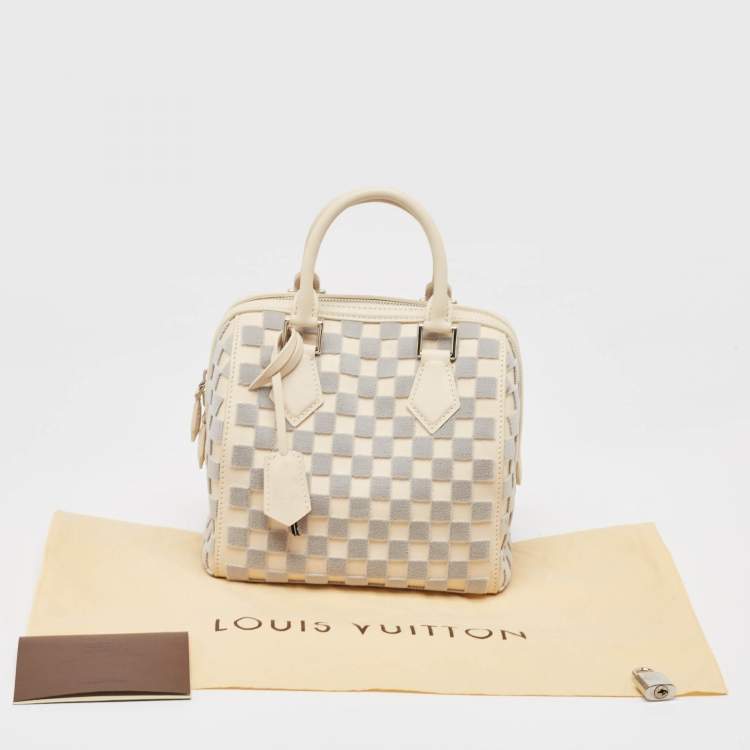 Pre Owned Louis Vuitton Off White/Grey Damier Cubic Speedy Cube PM Bag